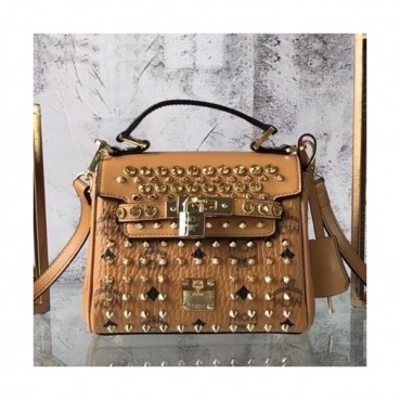 MCM 2019 Visetos Tote Shoulder Bag,19.5cm - 엠씨엠 2019 여성용 비세토스 토트 숄더백 MCMB0392 19.5cm,브라운