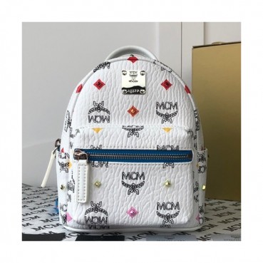 MCM 2019 Visetos Shoulder Bag / Hip Sack / Back Pack,21cm - 엠씨엠 2019 비세토스 여성용 숄더백 / 힙색 / 백팩 MCMB0352,21cm,화이트