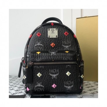 MCM 2019 Visetos Shoulder Bag / Hip Sack / Back Pack,21cm - 엠씨엠 2019 비세토스 여성용 숄더백 / 힙색 / 백팩 MCMB0351,21cm,블랙