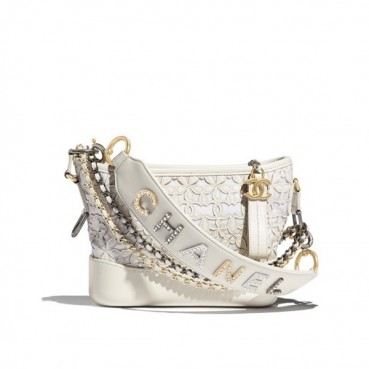 Chanel 2019 Gabrielle Hobo Leather Shoulder Bag ,20CM - 샤넬 2019 가브리엘 호보 레더 숄더백,CHAB1305,20CM,화이트
