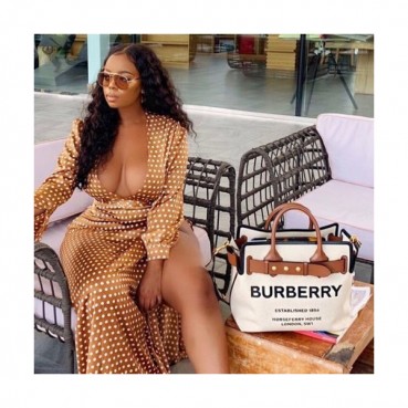 Burberry 2019 Canvas Tote Shoulder Bag, 40cm - 버버리 2019 여성용 캔버스 토트 숄더백 ,BURB0418,40cm,연베이지
