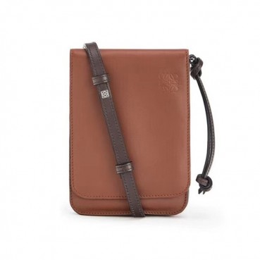 Loewe 2019 Leather Mens Shoulder Bag,18CM - 로에베 2019 남성용 레더 숄더백,LOEB0375, 18CM, 브라운