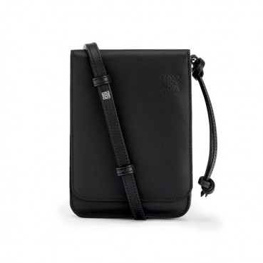 Loewe 2019 Leather Mens Shoulder Bag,18CM - 로에베 2019 남성용 레더 숄더백,LOEB0374, 18CM, 블랙