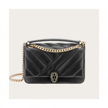 Bvlgari 2019 Serpenti Cabochon Chain Shoulder Bag,22.5CM - 불가리 2019 세르펜티 카보숑 체인 숄더백,BVLB0161,22.5cm,블랙