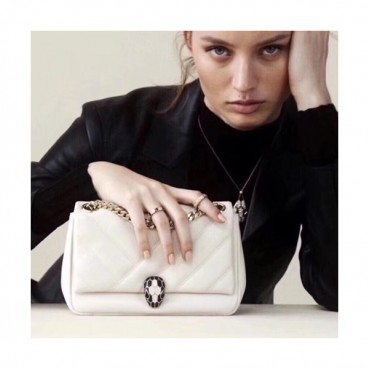 Bvlgari 2019 Serpenti Cabochon Chain Shoulder Bag,22.5CM - 불가리 2019 세르펜티 카보숑 체인 숄더백,BVLB0160,22.5cm,화이트