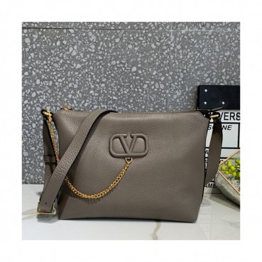 Valentino 2019 Leather Vsling Shoudler Bag,27CM - 발렌티노 2019 레더 브이슬링 숄더백,VTB0819,27CM,그레이