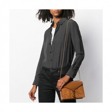 Saint Laurent 2019 Women Cassandra Chain Shoulder Bag,22CM - 입생로랑 2019 여성용 카산드라 체인 숄더백 532750 , SLB0524,22CM,브라운