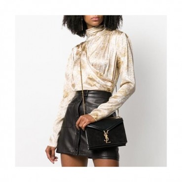 Saint Laurent 2019 Women Cassandra Chain Shoulder Bag,22CM - 입생로랑 2019 여성용 카산드라 체인 숄더백 532750 , SLB0523,22CM,블랙