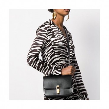 Saint Laurent 2019 Leather Carre Satchel Shoulder Bag,23cm - 입생로랑 2019 여성용 레더 까레 사첼 숄더백 585060, SLB0520,23cm,블랙