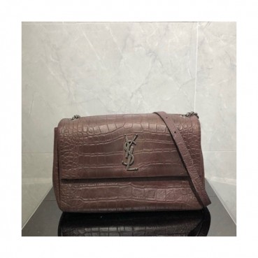 Saint Laurent 2019 Leather Shoulder Bag,26cm - 입생로랑 2019 레더 숄더백 8820, SLB0516,26cm,브라운