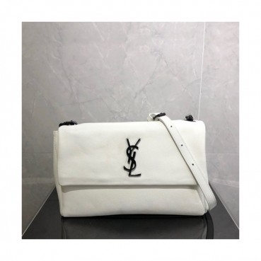 Saint Laurent 2019 Leather Shoulder Bag,26cm - 입생로랑 2019 레더 숄더백 8820, SLB0515,26cm,화이트