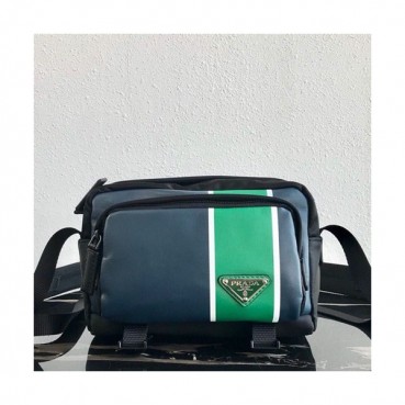Prada 2019 Nylon & Leather Messenger Shoulder Bag,21CM - 프라다 2019 나일론&레더 남성용 메신저 숄더백,2VH043