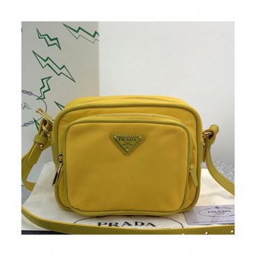 Prada 2019 Camera Nylon Shoulder Bag,14.5cm - 프라다 2019 카메라 남여공용 나일론 숄더백 ,PRAB0083,14.5cm,옐로우