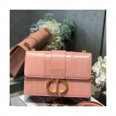 Dior 2019 Leather CD Buckle Shoulder Bag,24CM - 디올 2019 레더 CD 버클 여성용 숄더백  DIOB0447,24CM,핑크