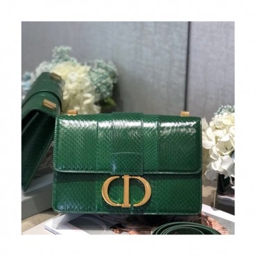 Dior 2019 Leather CD Buckle Shoulder Bag,24CM - 디올 2019 레더 CD 버클 여성용 숄더백  DIOB0445,24CM,그린