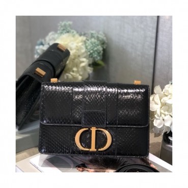Dior 2019 Leather CD Buckle Shoulder Bag,24CM - 디올 2019 레더 CD 버클 여성용 숄더백  DIOB0444,24CM,블랙