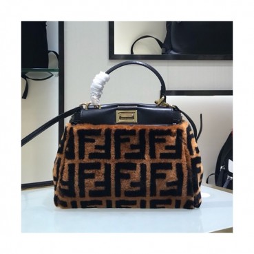 Fendi 2019 Tote Shoulder Bag, 23cm - 펜디 2019 여성용 토트 숄더백,FENB0479,23cm,브라운