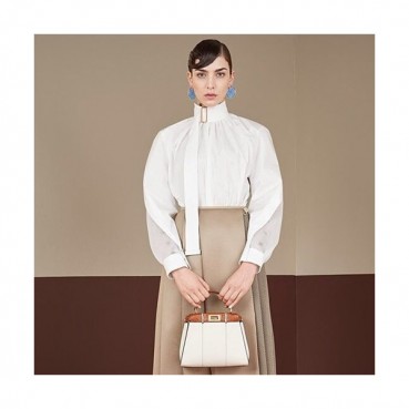 Fendi 2019 Leather Tote Shoulder Bag, 23cm - 펜디 2019 여성용 레더 토트 숄더백,FENB0475,23cm,화이트