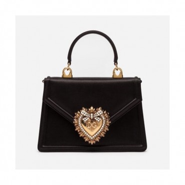 Dolce&Gabbana 2019 Leather Tote Shoulder Bag ,19CM - 돌체 앤 가바나 2019 여성용 레더 토트 숄더백 DGB0242,19cm,블랙