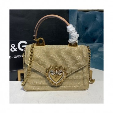 Dolce&Gabbana 2019 Tote Shoulder Bag ,19CM - 돌체 앤 가바나 2019 여성용 토트 숄더백 DGB0236,19cm,옐로우골드