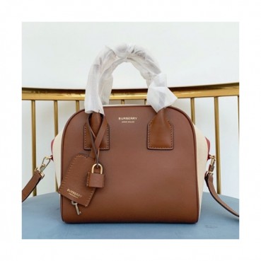 Burberry 2019 Leather Tote Shoulder Bag, 34cm - 버버리 2019 여성용 레더 토트 숄더백 ,BURB0414,34cm,브라운