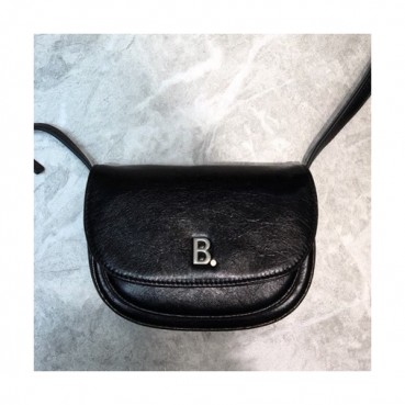 Balenciaga 2019 Leather Shoulder Bag,16.5CM - 발렌시아가 2019 레더 숄더백,BGB0481,16.5CM,블랙