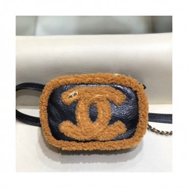 Chanel 2019 Women Hip Sack / Chain  Shoulder Bag,18cm - 샤넬 2019 여성용 힙색 / 체인 숄더백 CHAB1285, 18cm,블랙+브라운