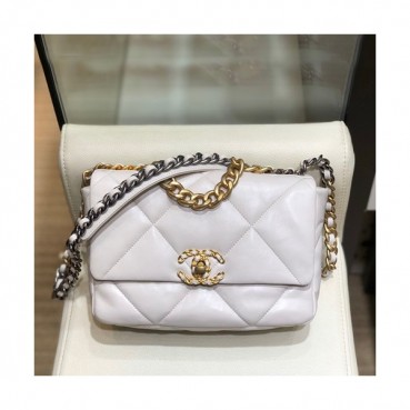 Chanel 2019 Leather Shoulder Bag ,26CM - 샤넬 2019 여성용 레더 숄더백  CHAB1253,26CM,화이트