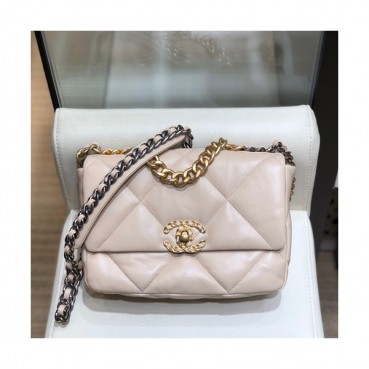 Chanel 2019 Leather Shoulder Bag ,26CM - 샤넬 2019 여성용 레더 숄더백  CHAB1252,26CM,베이지
