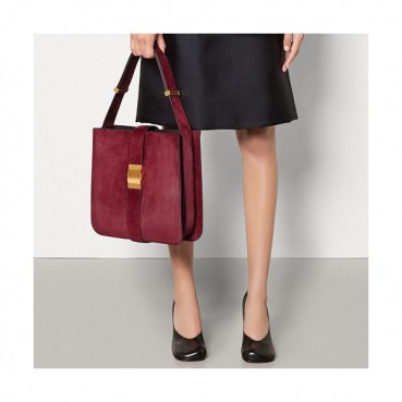 Bottega Veneta 2019 Marie Suede Shoulder Bag,30cm - 보테가 베네타 2019 마리 스웨이드 여성용 숄더백 578344,BVB0407,30cm,레드