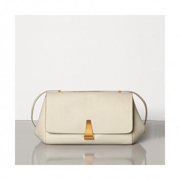 Bottega Veneta 2019 Palmellato Angle Leather Shoulder Bag,36cm - 보테가 베네타 2019 팔멜라토 앵글 레더 여성용 숄더백 592139,BVB0397,36cm,화이트