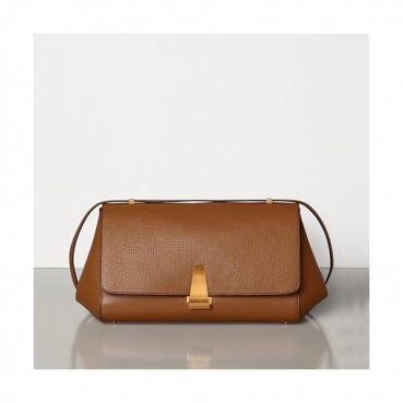 Bottega Veneta 2019 Palmellato Angle Leather Shoulder Bag,36cm - 보테가 베네타 2019 팔멜라토 앵글 레더 여성용 숄더백 592139,BVB0396,36cm,연브라운