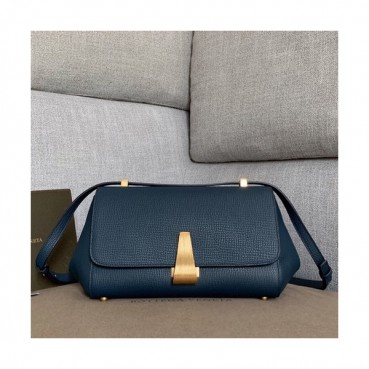 Bottega Veneta 2019 Palmellato Angle Leather Shoulder Bag,36cm - 보테가 베네타 2019 팔멜라토 앵글 레더 여성용 숄더백 592139,BVB0395,36cm,네이비