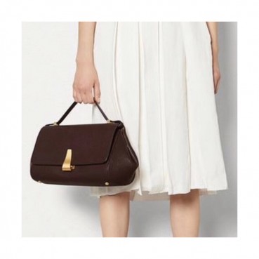 Bottega Veneta 2019 Palmellato Angle Leather Shoulder Bag,36cm - 보테가 베네타 2019 팔멜라토 앵글 레더 여성용 숄더백 592139,BVB0393,36cm,브라운