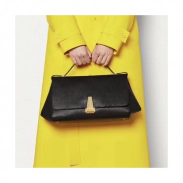 Bottega Veneta 2019 Palmellato Angle Leather Shoulder Bag,36cm - 보테가 베네타 2019 팔멜라토 앵글 레더 여성용 숄더백 592139,BVB0392,36cm,블랙