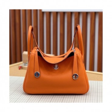 Hermes 2019 Lindy Togo Leather Tote Shoulder Bag ,26cm - 에르메스 2019 린디 토고 레더 여성용 토트 숄더백 HERB0772,26cm,오렌지
