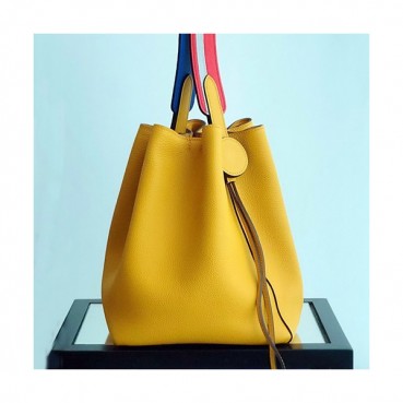Hermes 2019 Licol Ever Color Leather Hobo Bucket Shoulder Bag ,17cm - 에르메스 2019 리콜 에버컬러 레더 여성용 호보 버킷 숄더백 HERB0739,17cm,옐로우