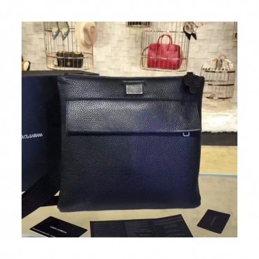 Dolce&Gabbana 2019 Leather Messenger Shoudler Bag ,28CM - 돌체 앤 가바나 2019 레더 남성용 메신저 숄더백 DGB0224,28cm,블랙