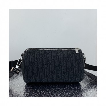 Dior 2019 Oblique Shoulder Bag,21.3CM - 디올 2019 오블리크 남여공용 숄더백  DIOB0437,21.3CM,블랙