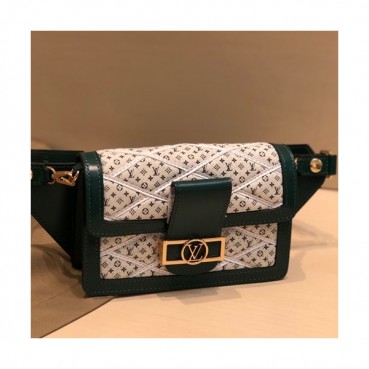 Louis Vuitton 2019 Denim & Leather Dauphine Bumbag,19cm - 루이비통 2019 데님 & 레더 다프네 여성용 범백 M44586,LOUB1678, 19cm ,화이트+그린