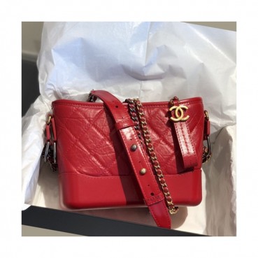 Chanel 2019 Gabrielle Hobo Leather Shoulder Bag ,20CM - 샤넬 2019 가브리엘 호보 레더 숄더백,CHAB1231,20CM,레드