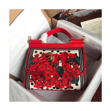 Dolce&Gabbana 2019 Leather Tote Shoulder Bag ,25CM - 돌체 앤 가바나 2019 레더 여성용 토트 숄더백 DGB0187,25cm,레드