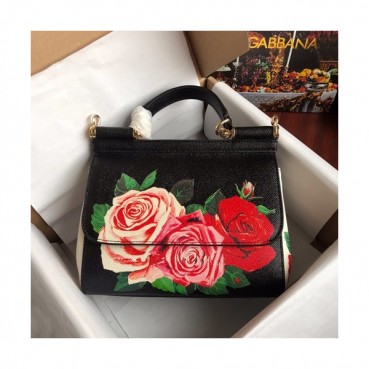 Dolce&Gabbana 2019 Leather Tote Shoulder Bag ,25CM - 돌체 앤 가바나 2019 레더 여성용 토트 숄더백 DGB0182,25cm,블랙