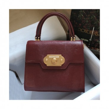 [럭셔리]Dolce&Gabbana 2019 Leather Tote Shoulder Bag ,24CM - 돌체 앤 가바나 2019 레더 여성용 토트 숄더백 DGB0151,24cm,레드
