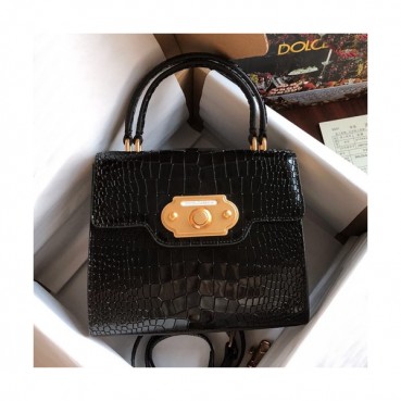 Dolce&Gabbana 2019 Leather Tote Shoulder Bag ,24CM - 돌체 앤 가바나 2019 레더 여성용 토트 숄더백 DGB0146,24cm,블랙