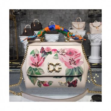 Dolce&Gabbana 2019 Leather Tote Shoulder Bag ,25CM - 돌체 앤 가바나 2019 레더 여성용 토트 숄더백 DGB0143,25cm,화이트
