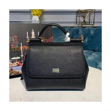 Dolce&Gabbana 2019 Leather Tote Shoulder Bag ,25CM - 돌체 앤 가바나 2019 레더 여성용 토트 숄더백 DGB0099,25cm,블랙