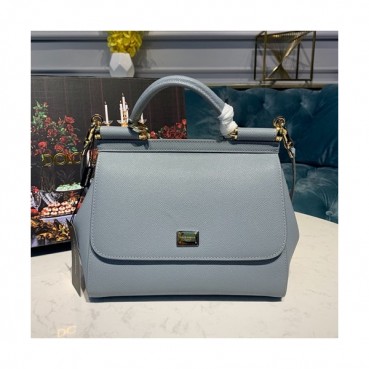 Dolce&Gabbana 2019 Leather Tote Shoulder Bag ,25CM - 돌체 앤 가바나 2019 레더 여성용 토트 숄더백 DGB0098,25cm,스카이블루