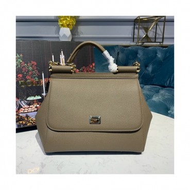 Dolce&Gabbana 2019 Leather Tote Shoulder Bag ,25CM - 돌체 앤 가바나 2019 레더 여성용 토트 숄더백 DGB0095,25cm,카키