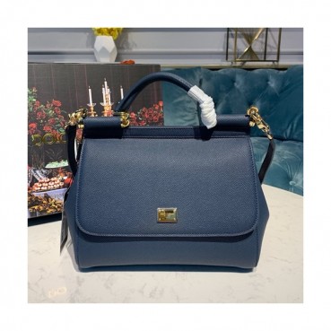 Dolce&Gabbana 2019 Leather Tote Shoulder Bag ,25CM - 돌체 앤 가바나 2019 레더 여성용 토트 숄더백 DGB0093,25cm,네이비
